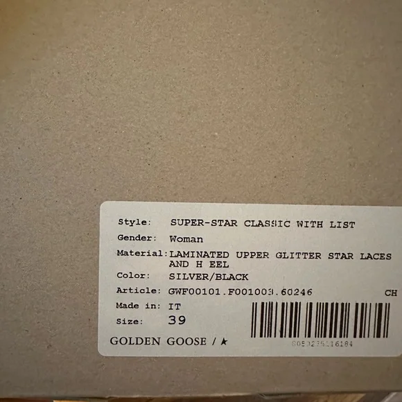 Golden Goose Silver and Black Sneakers - Picture 2 of 6